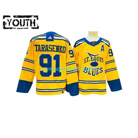Camiseta St. Louis Blues Vladimir Tarasenko 91 Adidas 2022-2023 Reverse Retro Amarelo Authentic - Criança